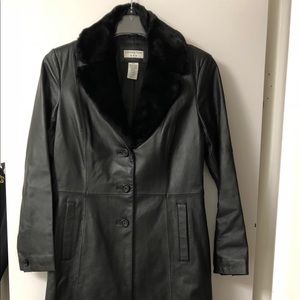 Leather coat